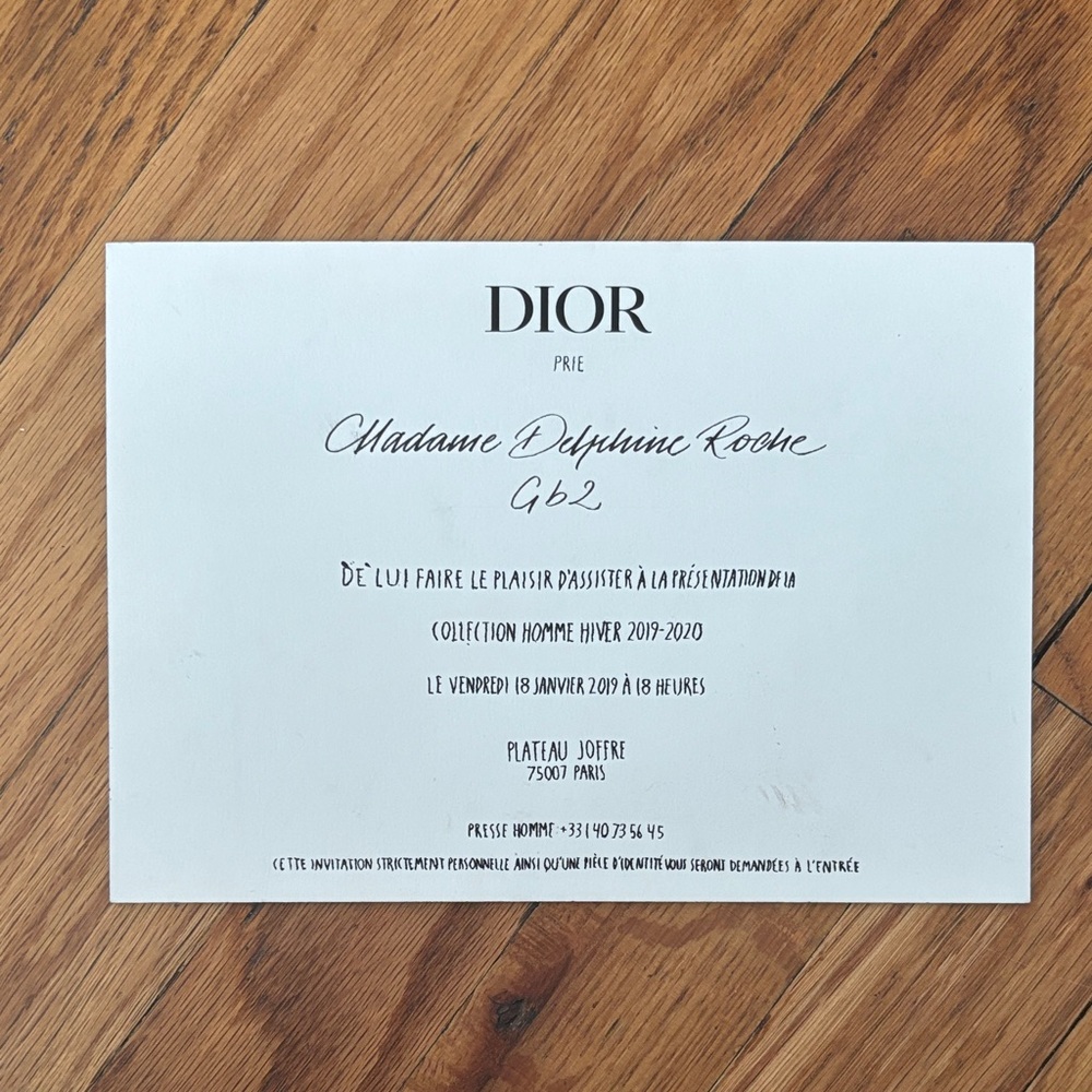 Dior Elegant White Invitation